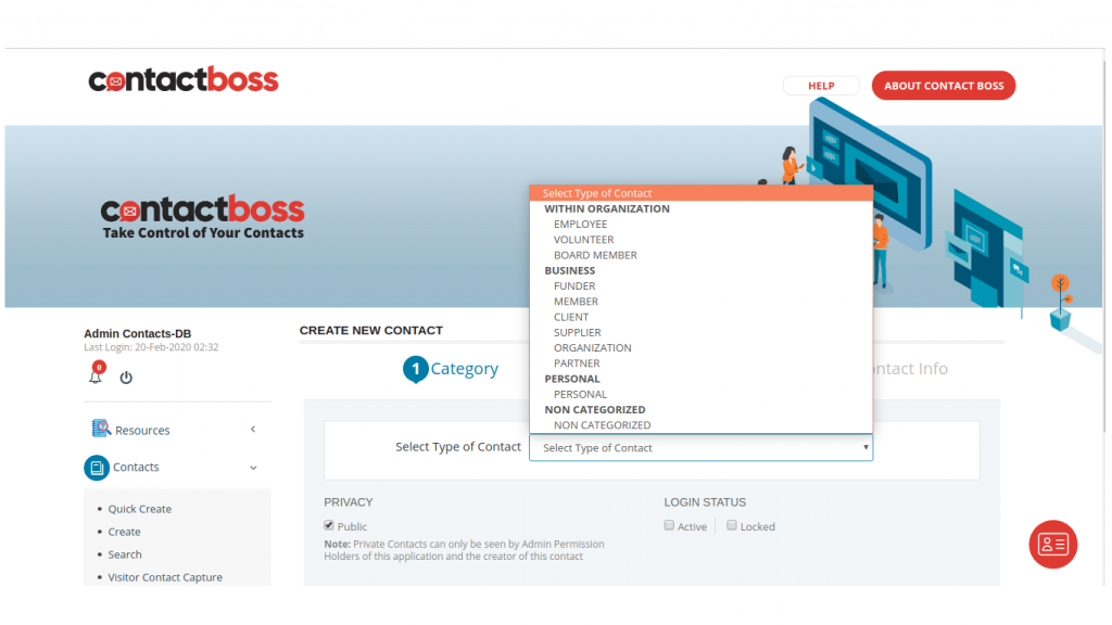 ContactBoss - Contact Types